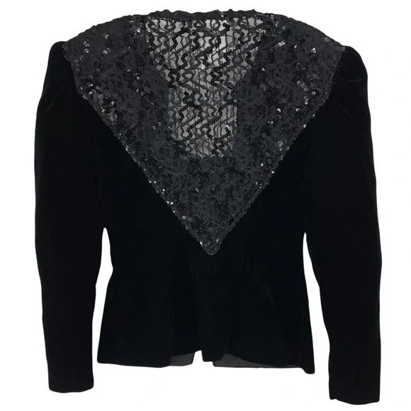 Vintage- Exquisite Rich Black Jacket- Made in the USA Union Made - Picture 4 of 14